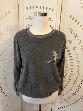 Organic Cotton Grateful Dead Dancing Skeleton Terry Sweatshirt